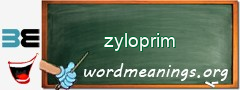 WordMeaning blackboard for zyloprim